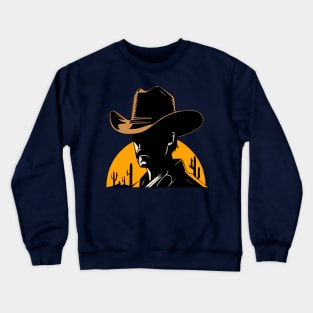 Western Silhouette- Cowboy Crewneck Sweatshirt